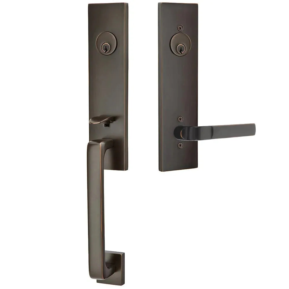 EmtekEmtek Davos Handleset with Interior Aston Lever in 