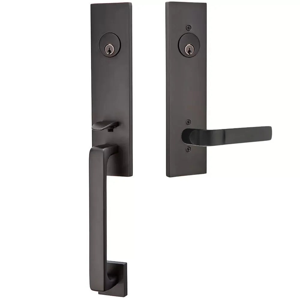 EmtekEmtek Davos Handleset with Interior Aston Lever in 