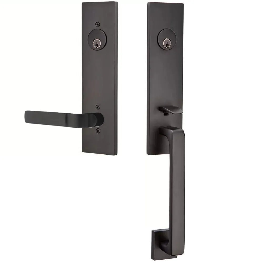 EmtekEmtek Davos Handleset with Interior Aston Lever in 