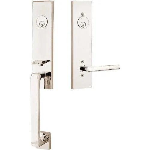 EmtekEmtek Davos Tubular Entrance Handleset With Stuttgart Lever in 