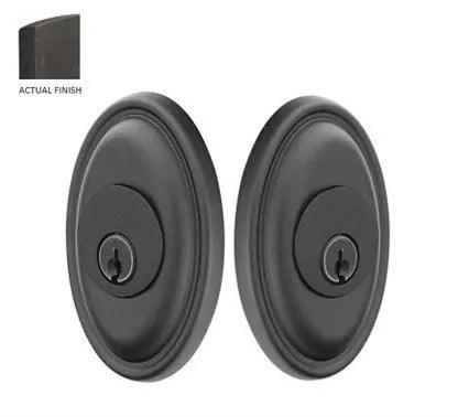 Emtek Double Cylinder #14 Tuscany Bronze Keyed Deadbolt Medium Bronze Patina
