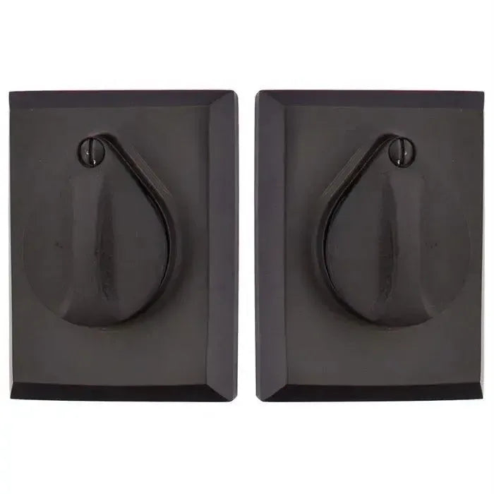 EmtekEmtek Double Cylinder #3 Sandcast Bronze Keyed Deadbolt with Flap in 