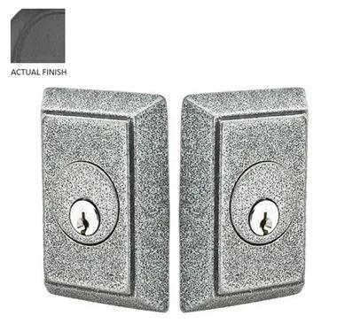 Emtek Double Cylinder #3 Wrought Steel Keyed Deadbolt Flat Black Steel