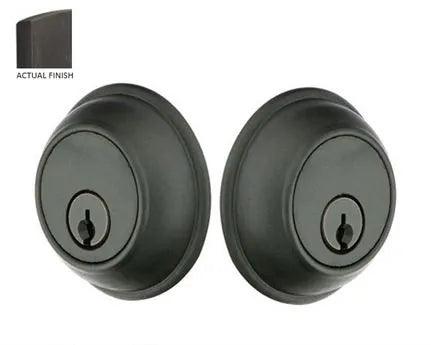 Emtek Double Cylinder Classic Tuscany Bronze Keyed Deadbolt Medium Bronze Patina