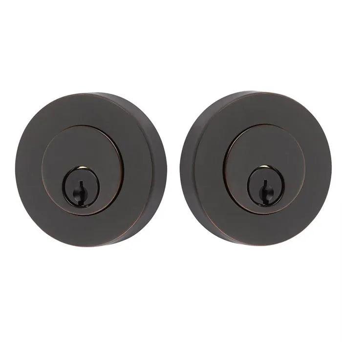 Emtek Double Cylinder Modern Disc Keyed Deadbolt Oil Rubbed Bronze