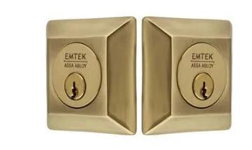 Emtek Double Cylinder Quincy Keyed Deadbolt in French Antique finish