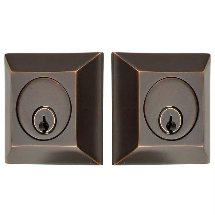Emtek Double Cylinder Quincy Keyed Deadbolt in Oil Rubbed Bronze finish