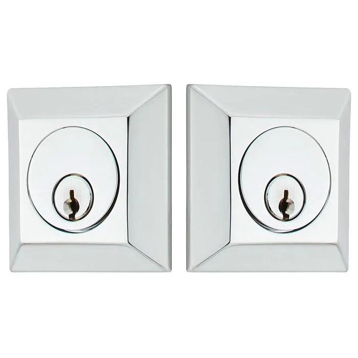 Emtek Double Cylinder Quincy Keyed Deadbolt in Polished Chrome finish