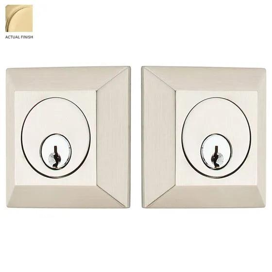 Emtek Double Cylinder Quincy Keyed Deadbolt in Satin Brass finish