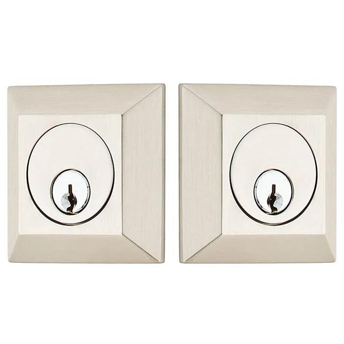 Emtek Double Cylinder Quincy Keyed Deadbolt in Satin Nickel finish