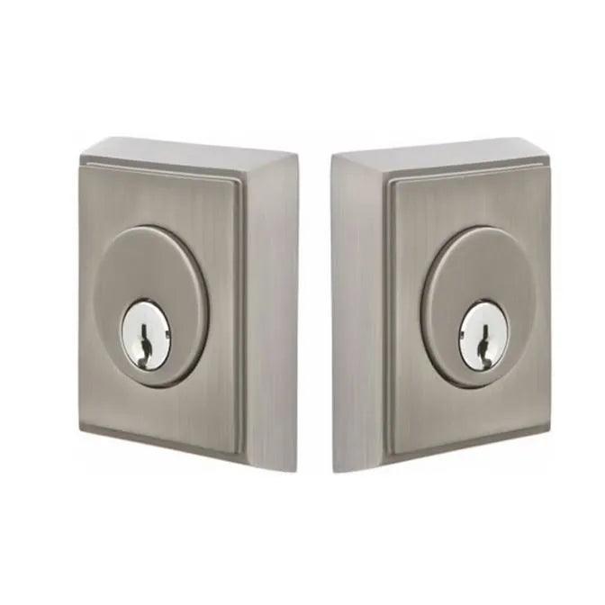 Emtek Double Cylinder Rectangular Keyed Deadbolt Pewter