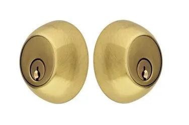Emtek Double Cylinder Regular Keyed Deadbolt in French Antique finish