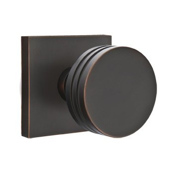 Emtek Bern Knob with Square Rosette in Oil Rubbed Bronze finish