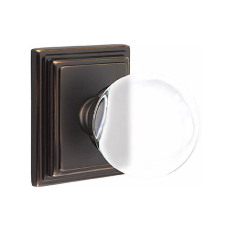 Emtek Bristol Knob with Wilshire Rosette in Oil Rubbed Bronze finish