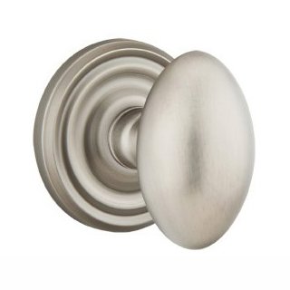 Emtek Egg Knob with Regular Rosette in Pewter finish