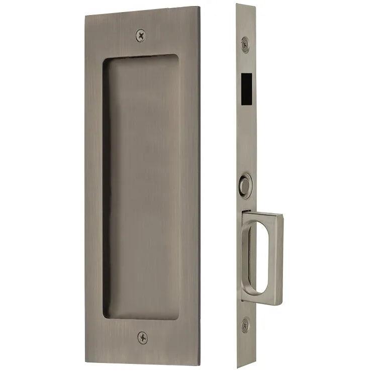 Emtek Dummy Modern Rectangular Pocket Door Mortise Lock Pewter