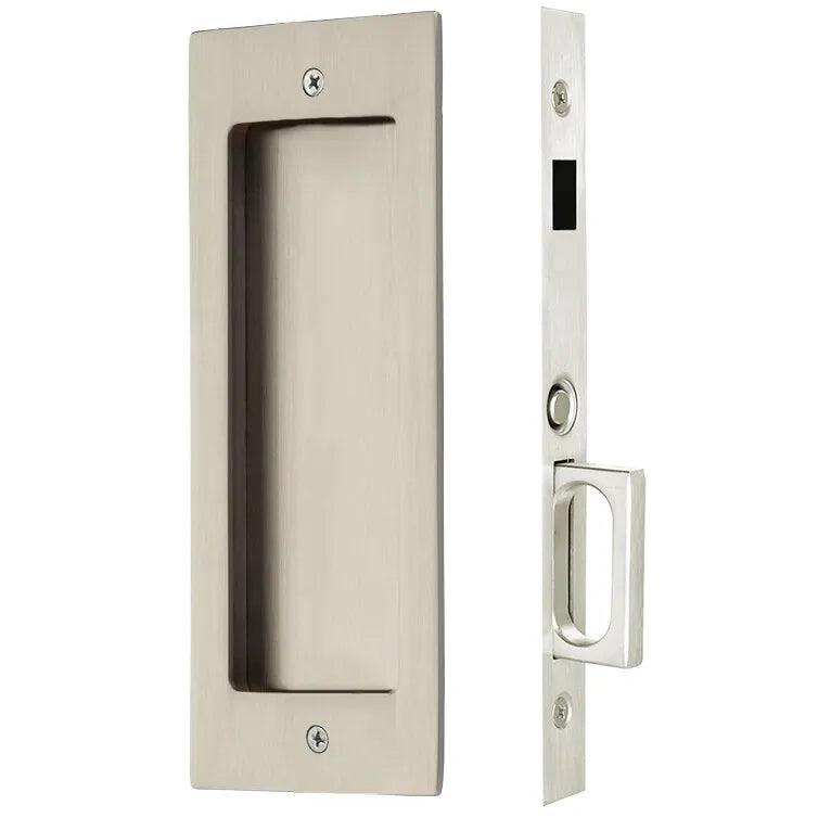Emtek Dummy Modern Rectangular Pocket Door Mortise Lock Satin Nickel