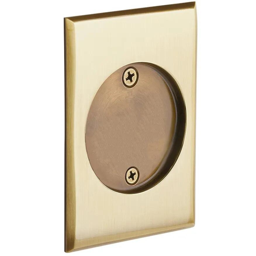 Emtek Dummy Rectangular Pocket Door Tubular Lock-For Double Door Application in French Antique finish
