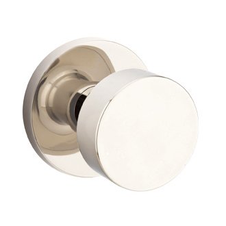 Emtek Round Knob with Disk Rosette in Lifetime Polished Nickel finish