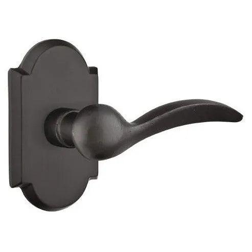 Emtek Durango Lever With #1 Rosette Flat Black Bronze Patina