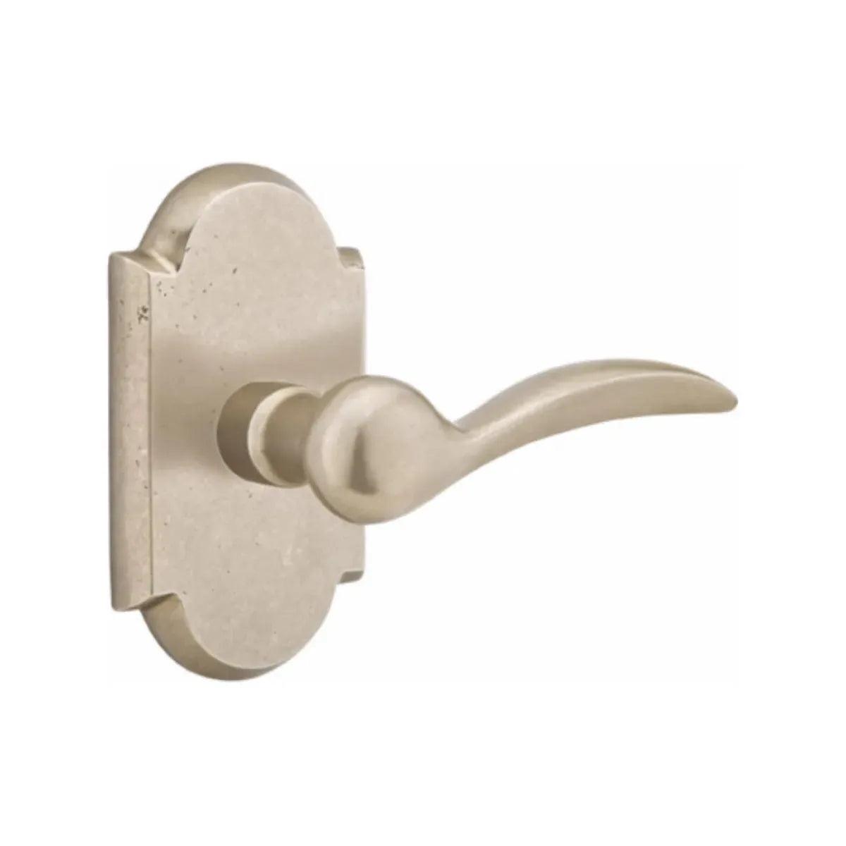 Emtek Durango Lever With #1 Rosette Tumbled White Bronze
