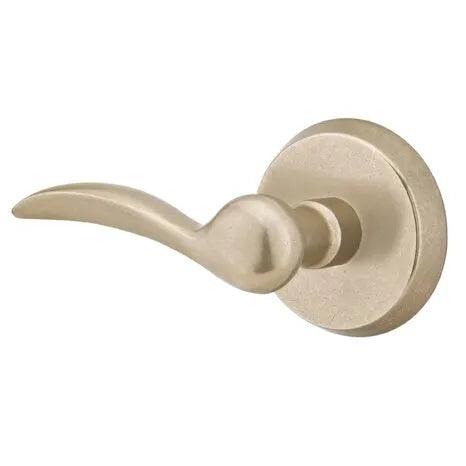 Emtek Durango Lever With #2 Rosette in Tumbled White Bronze finish
