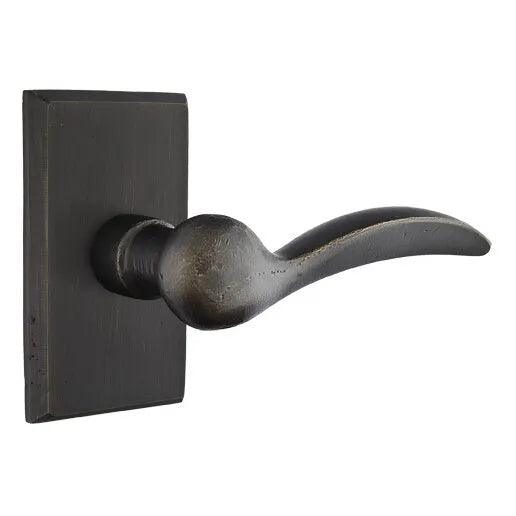 Emtek Durango Lever With #3 Rosette Medium Bronze Patina
