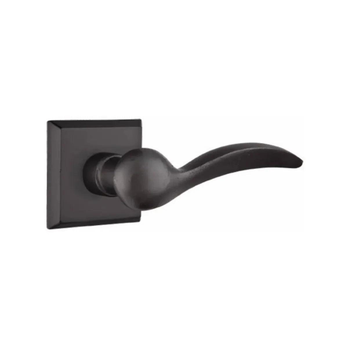 Emtek Durango Lever With #6 Rosette in Flat Black Bronze Patina finish