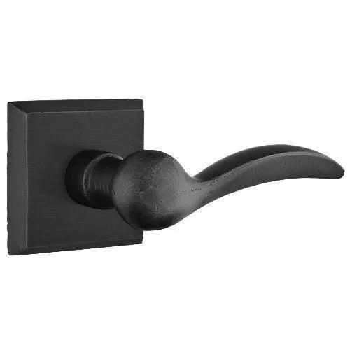 Emtek Durango Lever With #6 Rosette in Flat Black Bronze Patina finish
