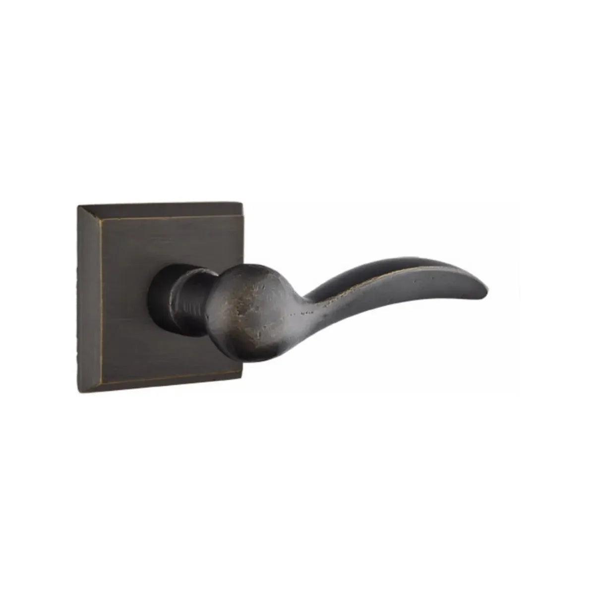 Emtek Durango Lever With #6 Rosette in Medium Bronze Patina finish
