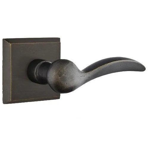 Emtek Durango Lever With #6 Rosette in Medium Bronze Patina finish