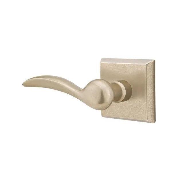 Emtek Durango Lever With #6 Rosette in Tumbled White Bronze finish
