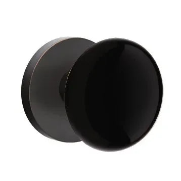 EmtekEmtek Ebony Knob with Disk Rosette in 