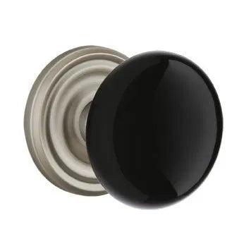 EmtekEmtek Ebony Knob with Regular Rosette in 