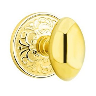 Emtek Egg Knob with Lancaster Rosette in finish