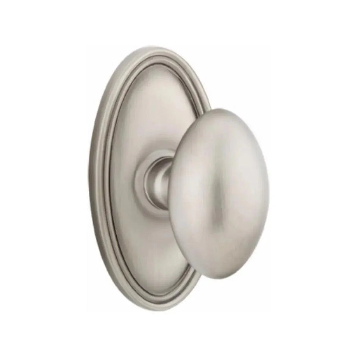 Emtek Egg Knob with Oval Rosette Pewter