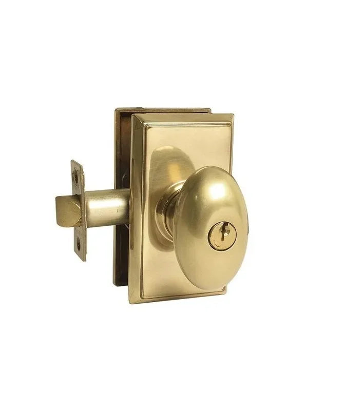 Emtek Egg Knob with Rectangular Rosette French Antique