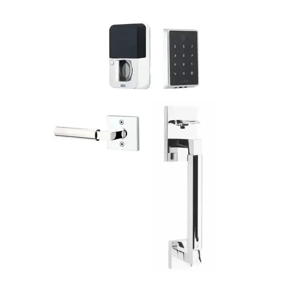 Emtek EMPowered 2 Touch Entry Set with Hercules Smooth Grip and Hercules Lever in finish