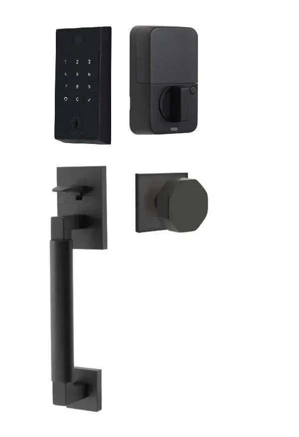 EmtekEmtek EMPowered 2 Touch Entry Set with Hercules Smooth Grip and Octagon Knob in 