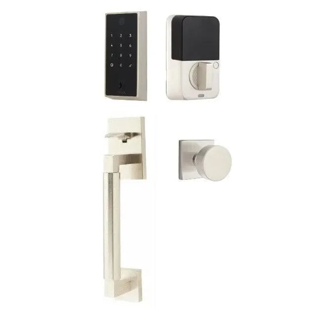 Emtek EMPowered 2 Touch Entry Set with Hercules Smooth Grip and Round Knob 