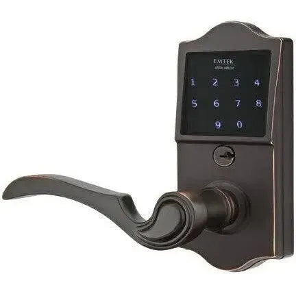Emtek EMTouch Classic Electronic Touchscreen Keypad Leverset with Coventry Lever in Oil Rubbed Bronze finish