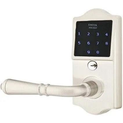 Emtek EMTouch Classic Electronic Touchscreen Keypad Leverset with Turino Lever in Satin Nickel finish
