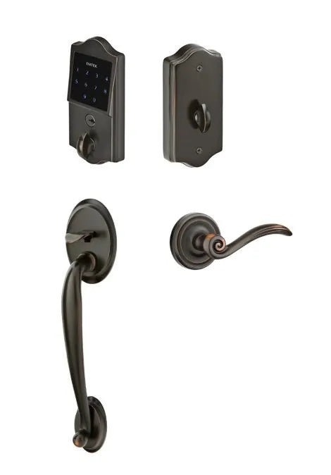 Emtek EMTouch Classic Style Electronic Keypad Entry Set with Elan Lever in Oil Rubbed Bronze finish