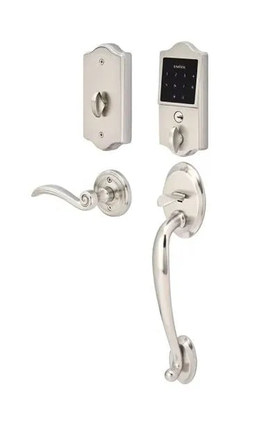 Emtek EMTouch Classic Style Electronic Keypad Entry Set with Elan Lever in Satin Nickel finish