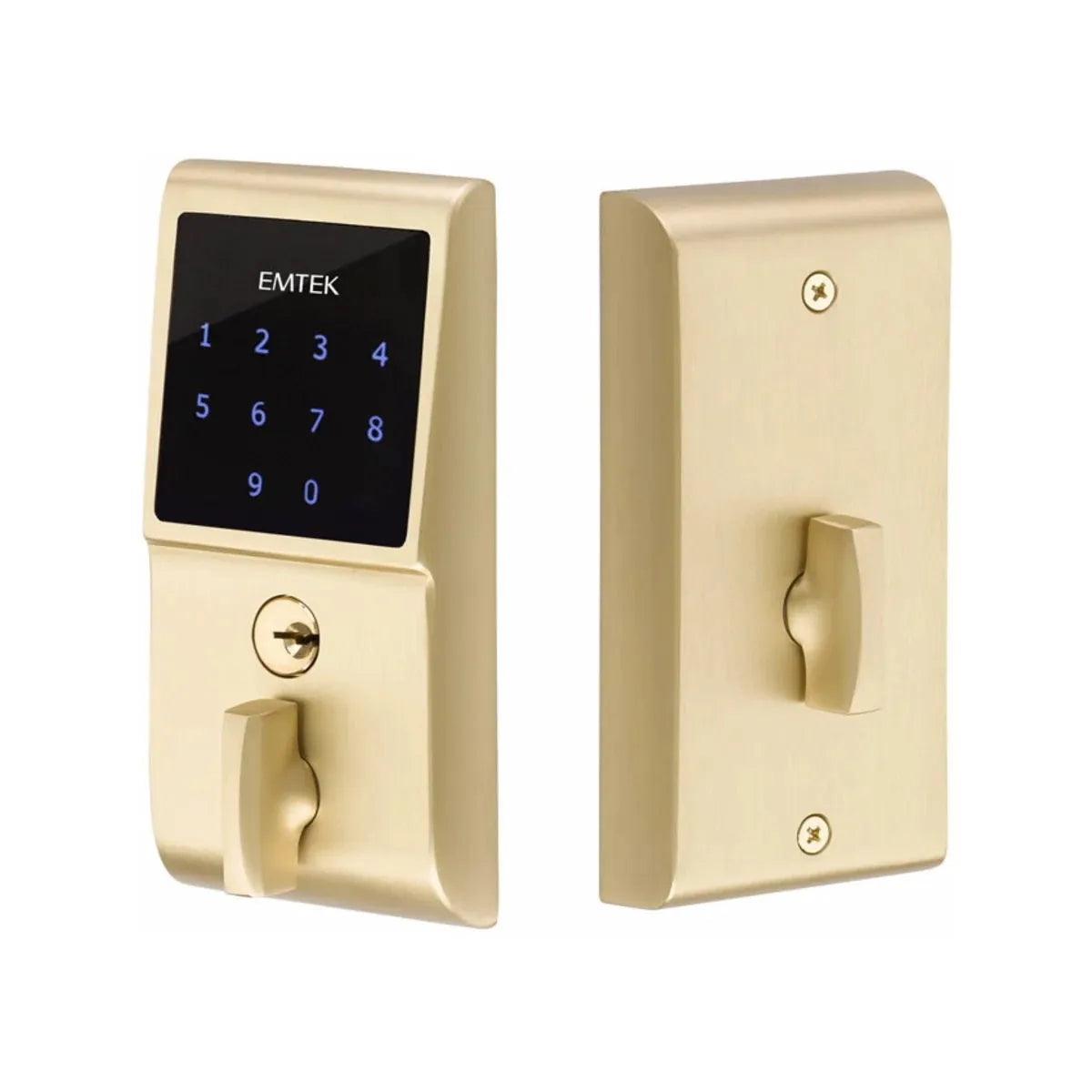 Emtek EMTouch Electronic Touchscreen Keypad Deadbolt Satin Brass