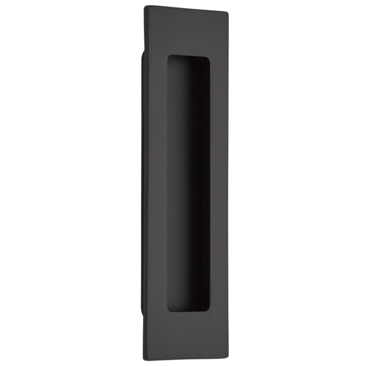 Emtek 6" Modern Rectangular Flush Pull in Flat Black finish