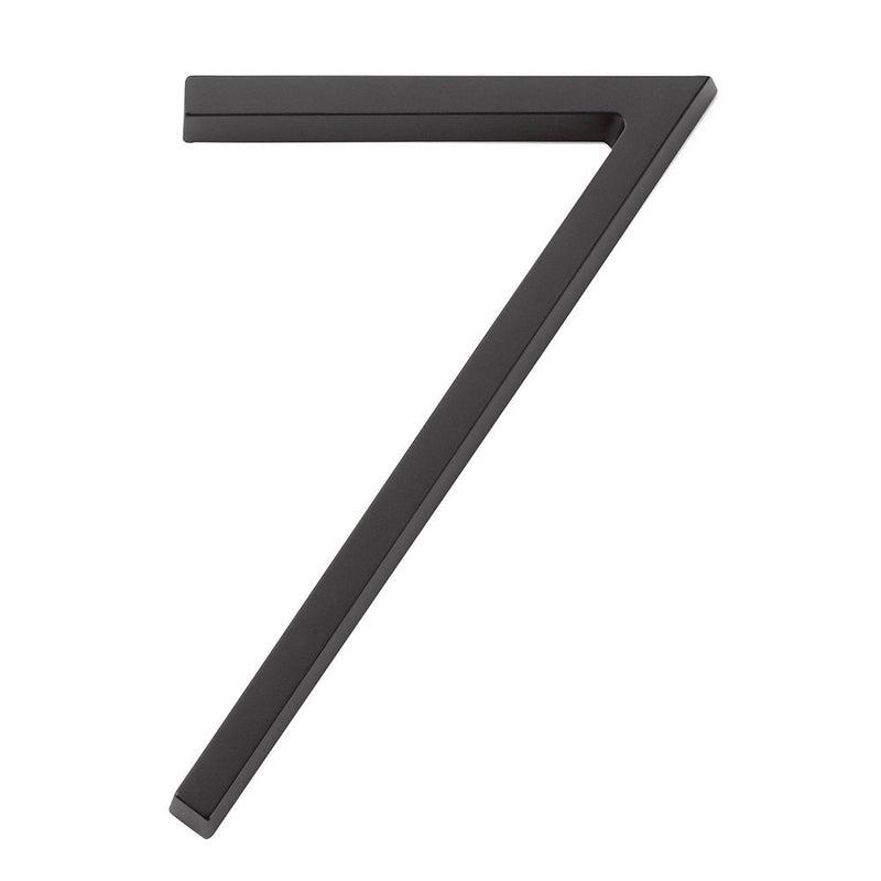 Emtek 7" Modern House Number, No. 7 in Flat Black finish