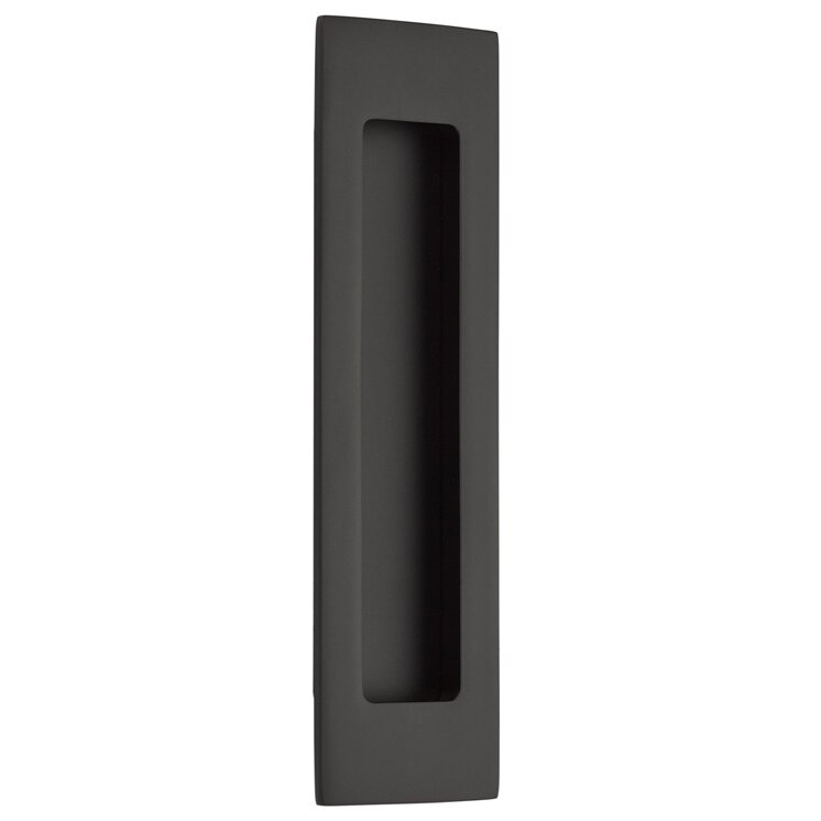 Emtek 7" Modern Rectangular Flush Pull in Flat Black finish