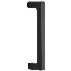 The Emtek 8" Wilshire Door Pull in Flat Black finish