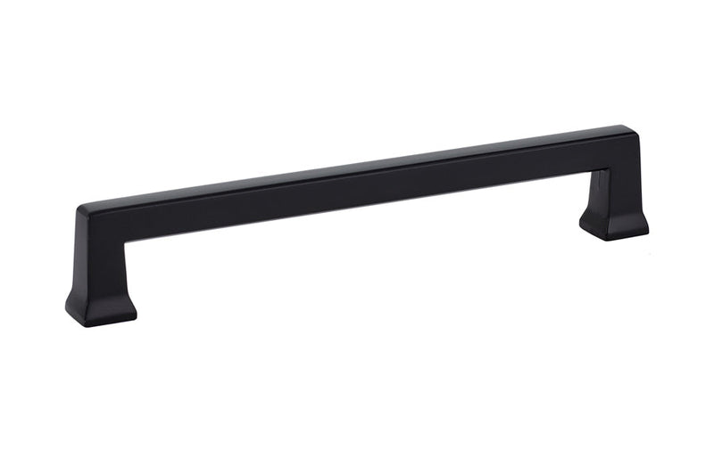 The Emtek Alexander Cabinet Pull, 6" Center to Center in Flat Black finish